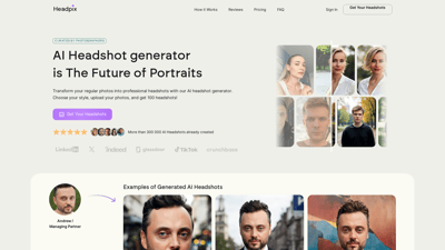 AI Headshot Generator by Headpix