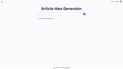 Article Idea Generator