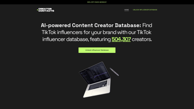 Creator Contacts Influencer Database