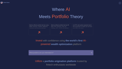 Macroaxis Wealth Optimization Platform
