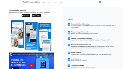 PDF Translator & Editor
