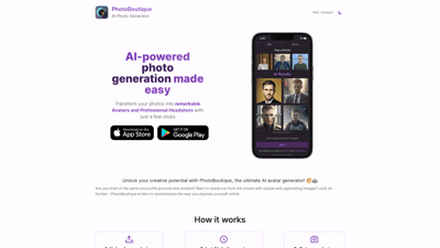 PhotoBoutique - AI Photo Generator