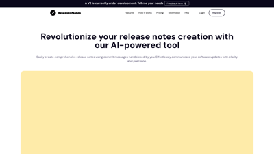 Release Notes Dev