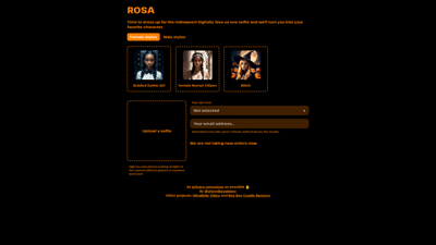 ROSA AI Halloween Profile Pic Generator