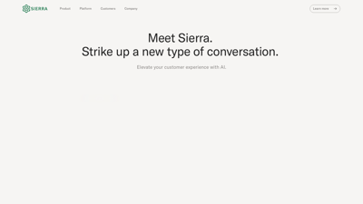 Sierra - The Conversational AI Platform