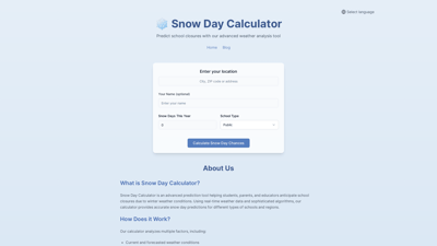 SnowDay Online