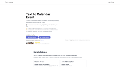 Text to Calendar